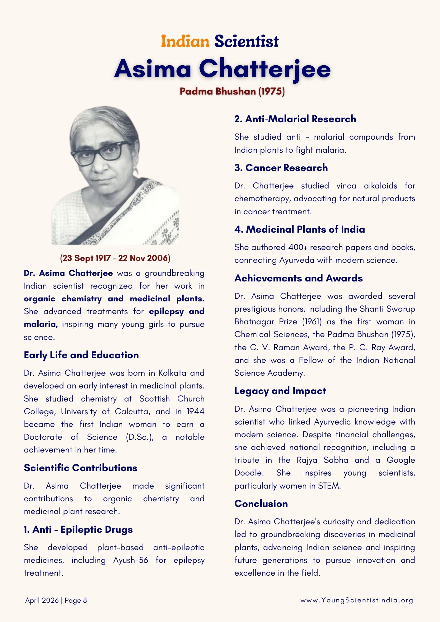 Asima Chatterjee